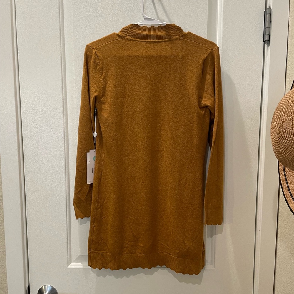 NEW…StitchFix Evolution by Cyrus Scalloped Edge Open Front Cardigan Sweater - Picture 3 of 4